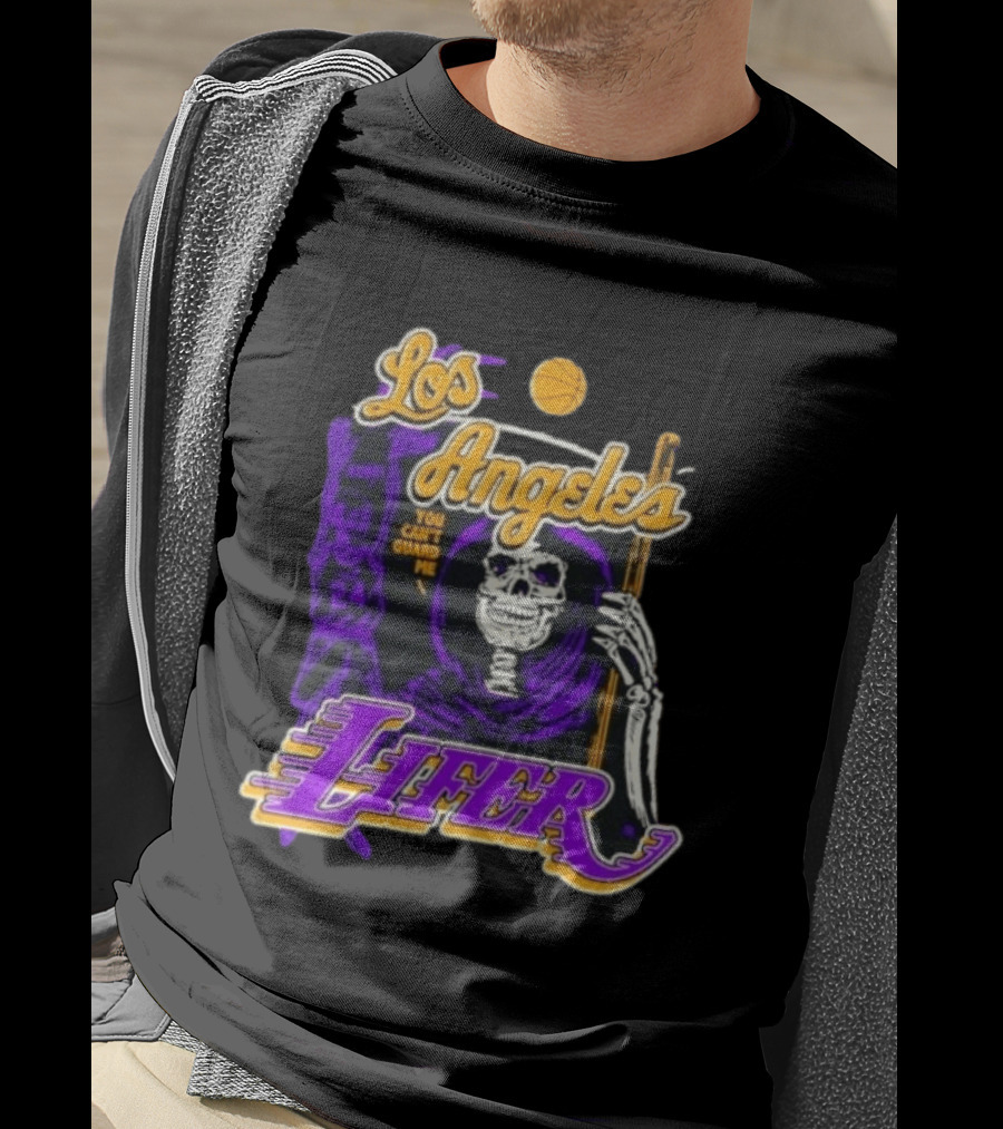 Los Angeles Lakers Lifer You Can't Guard Me Skeleton Basketball T-Shirt