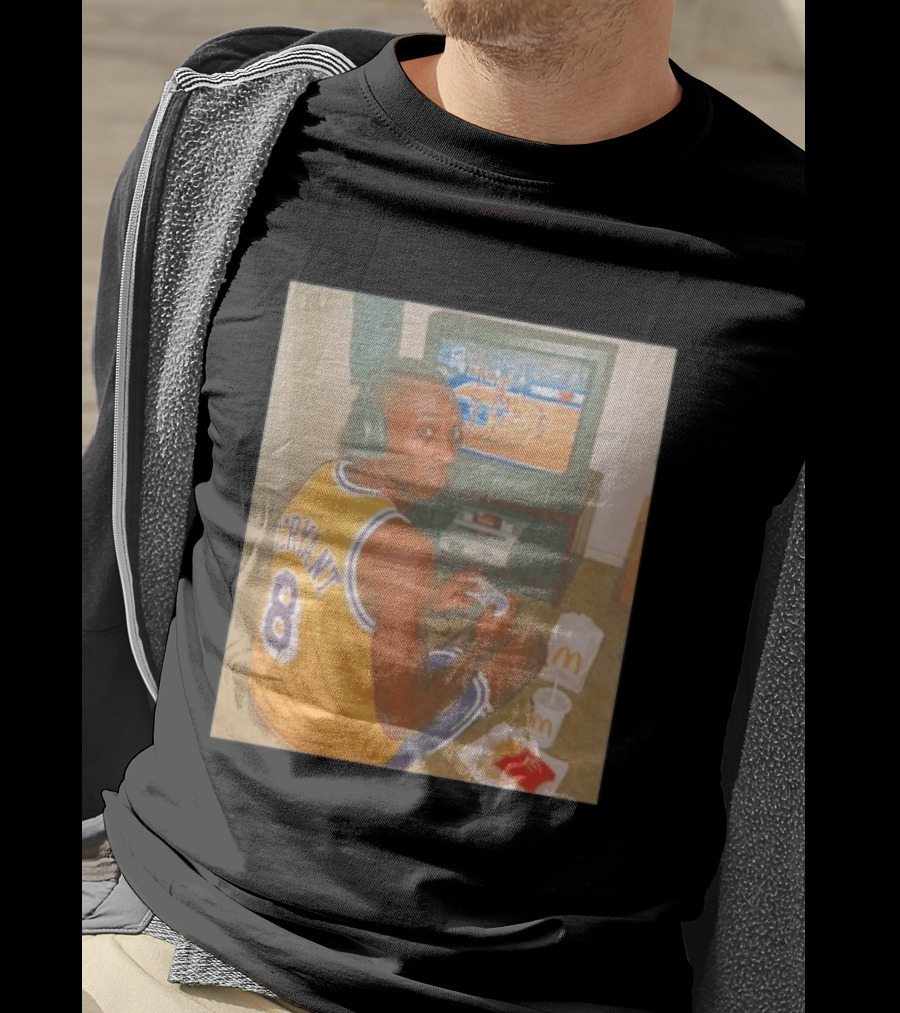 Kobe Bryant Number 8 Playing Retro NBA Video Game McDonald's Meal T-Shirt