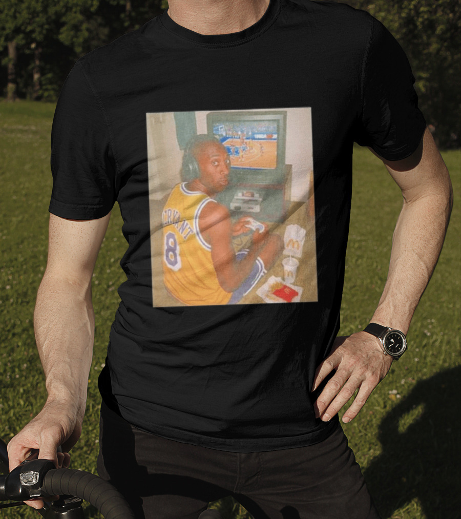 Kobe Bryant Number 8 Playing Retro NBA Video Game McDonald's Meal T-Shirt