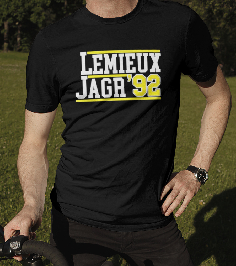 Lemieux Jagr '92 Retro Sports Memorabilia T-Shirt