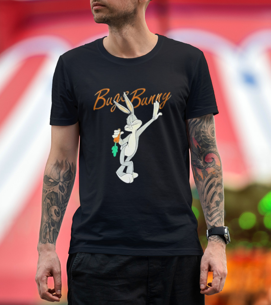 Looney Tunes Bugs Bunny Carrot Character Retro Animation T-Shirt