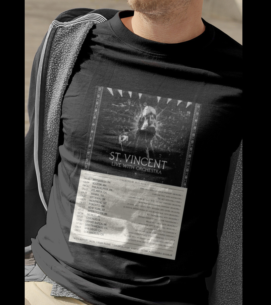 St Vincent Live With Orchestra 2026 Tour Conducted By Jules Buckley Dates And Locations T-Shirt