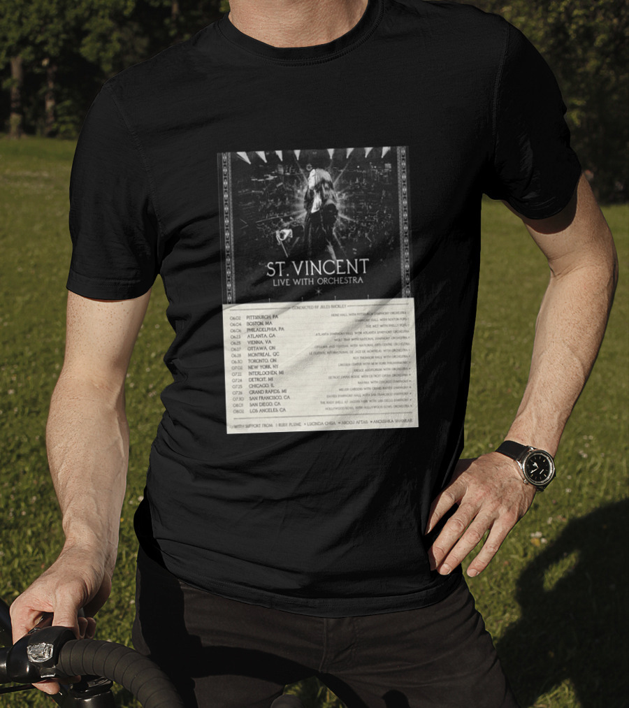 St Vincent Live With Orchestra 2026 Tour Conducted By Jules Buckley Dates And Locations T-Shirt