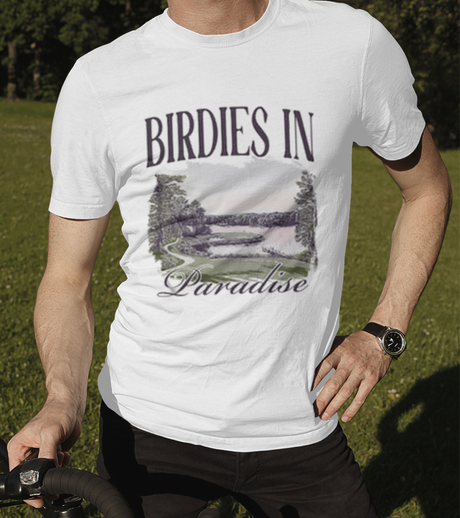 Birdies In Paradise Lake Pocket T-Shirt