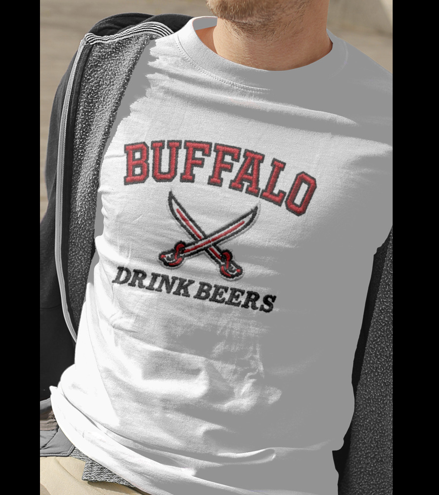 Buffalo Drink Beers Crossed Swords Rasmus Dahlin T-Shirt