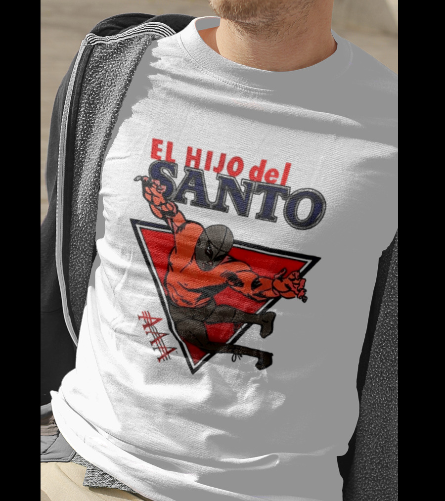 El Hijo Del Santo AAA Lucha Libre Wrestler In Red Triangle T-Shirt