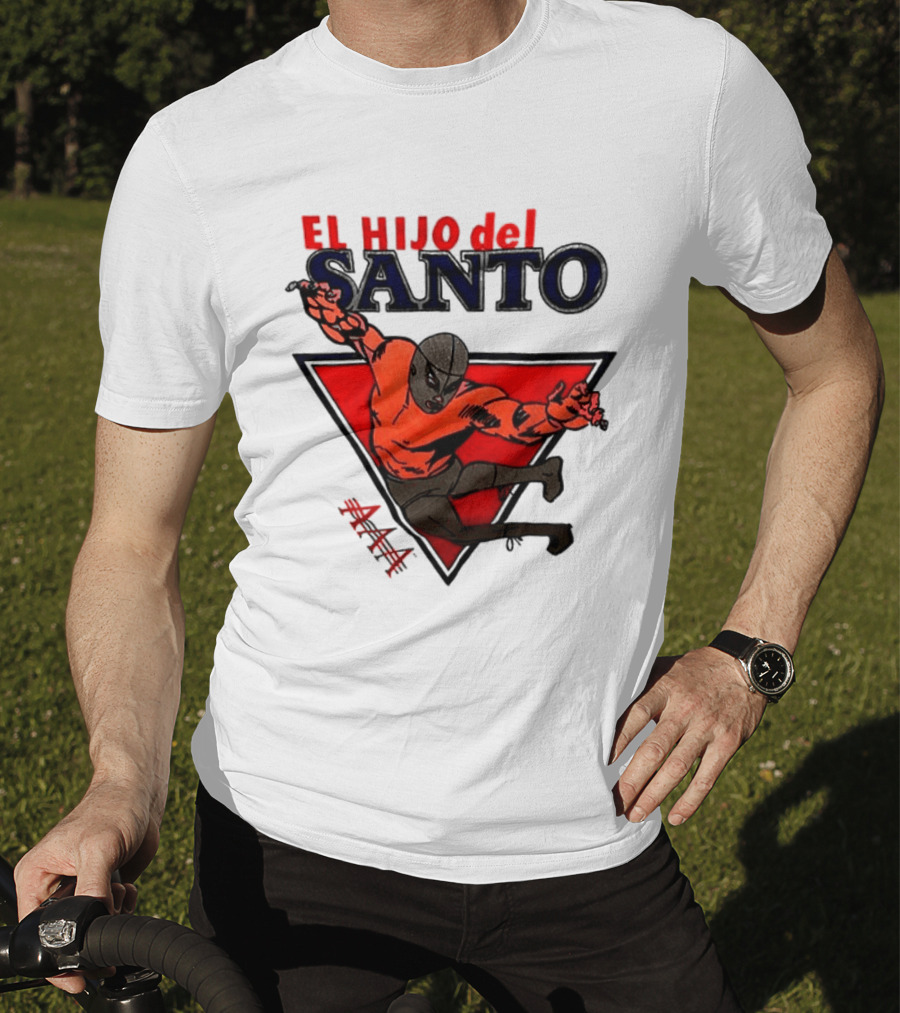 El Hijo Del Santo AAA Lucha Libre Wrestler In Red Triangle T-Shirt