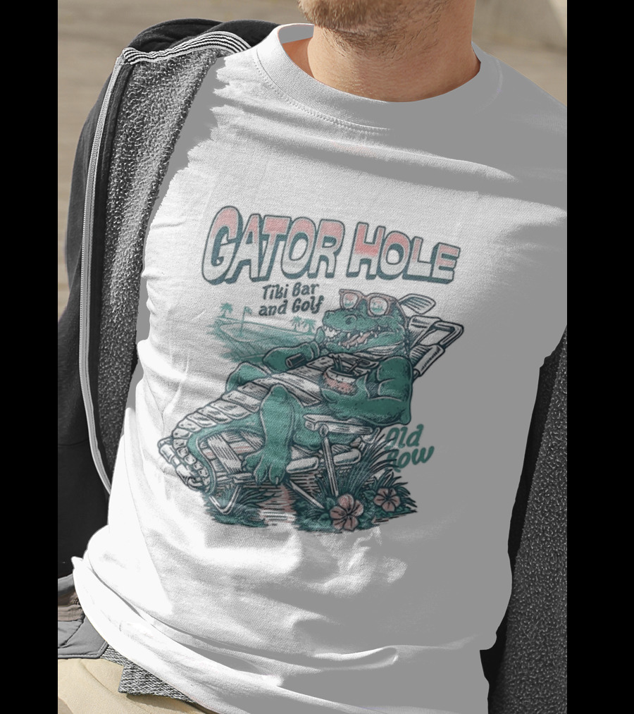 Gator Hole Tibi Bar Golf Crocodile Relax T-Shirt