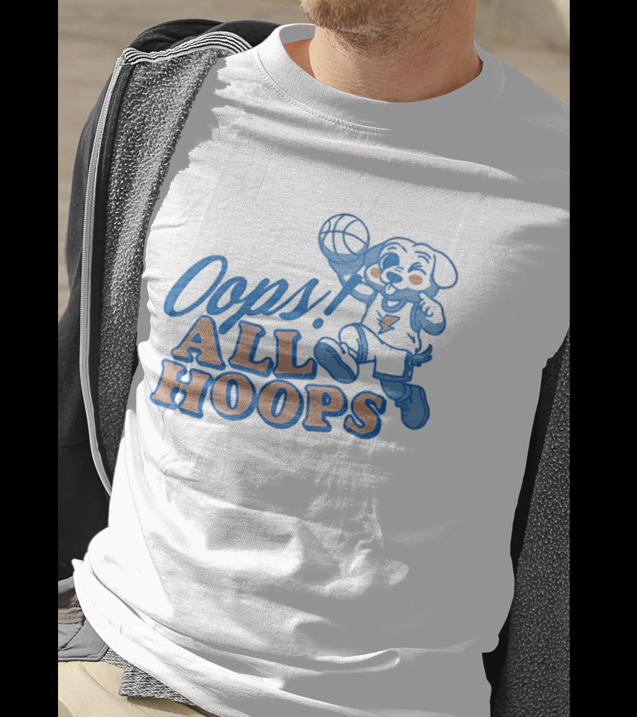 Oops All Hoops Oklahoma City Thunder Playful Dog Basketball T-Shirt