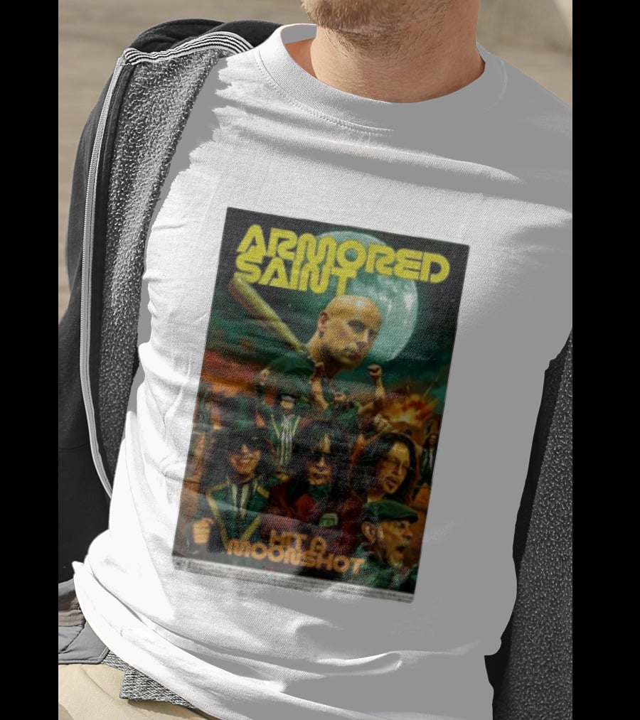 Armored Saint Hit A Moonshot Heavy Metal Band T-Shirt