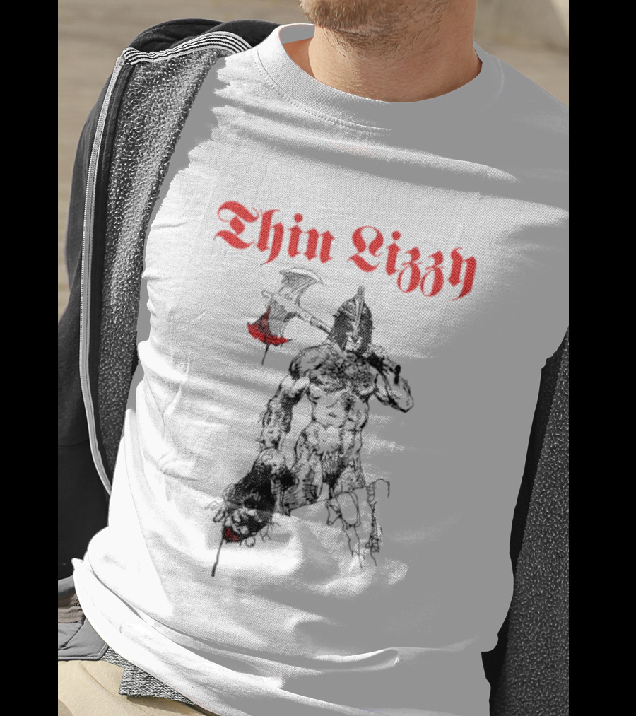 Thin Lizzy Blood Will Spill Warrior Axe T-Shirt