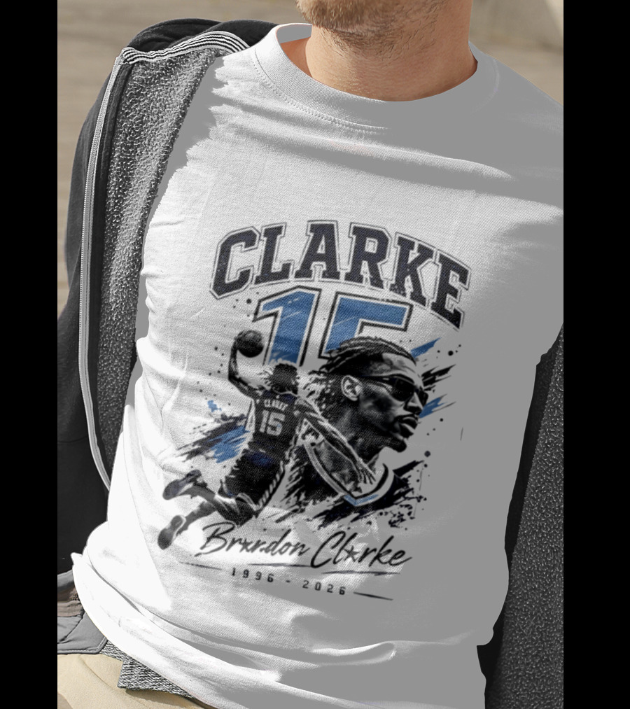 Brandon Clarke 1996 2026 Memphis Grizzlies Number 15 Commemorative NBA T-Shirt