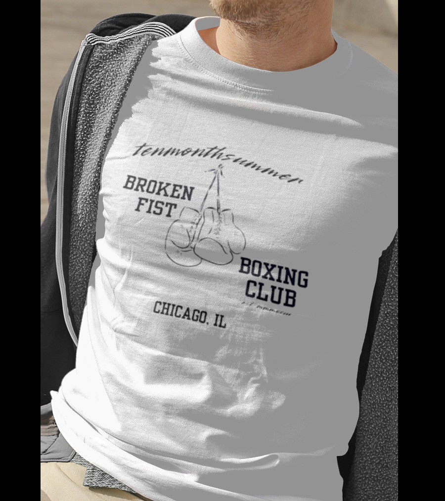 Tenmonthsummer Broken Fist Boxing Club Chicago IL Boxing Gloves T-Shirt