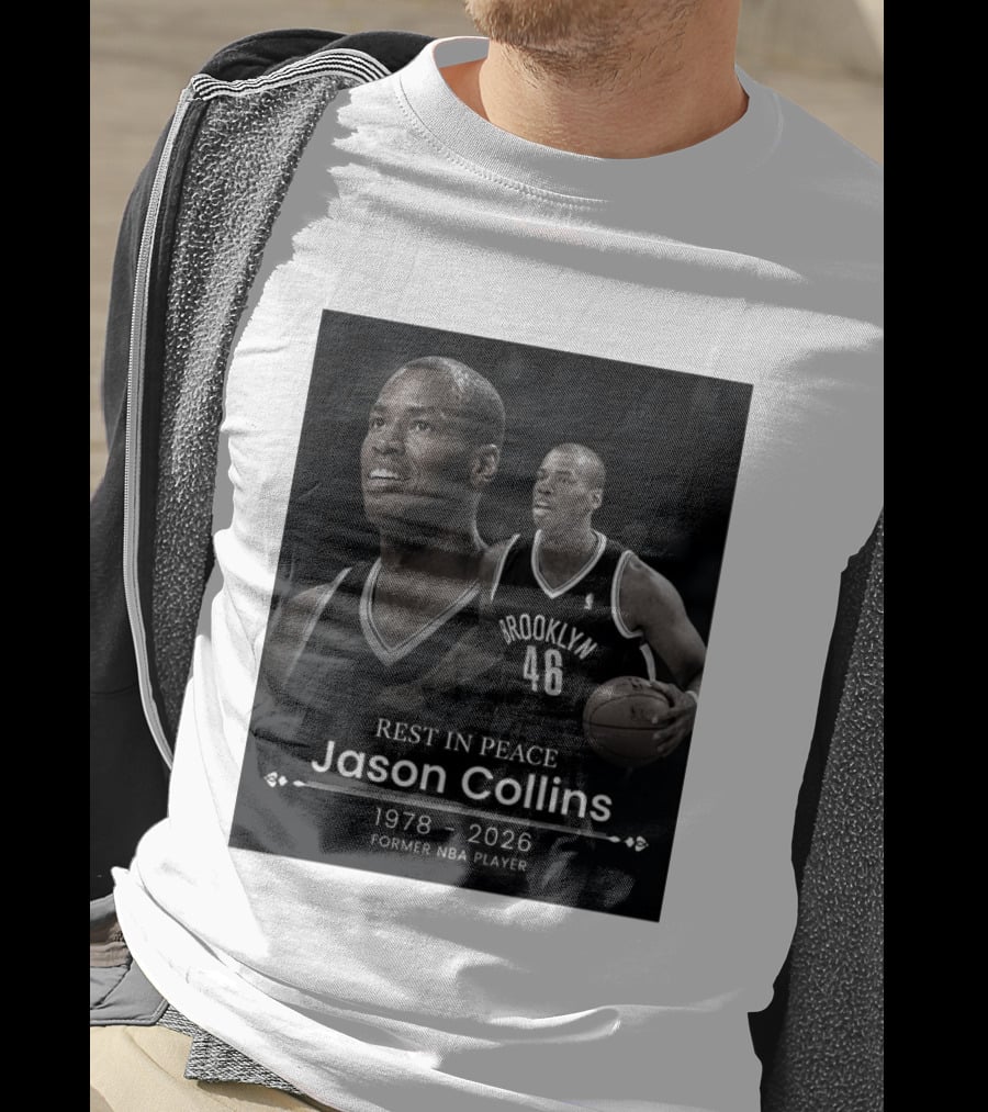 Rest In Peace Jason Collins 1978 2026 Brooklyn 46 Former NBA Player T-Shirt