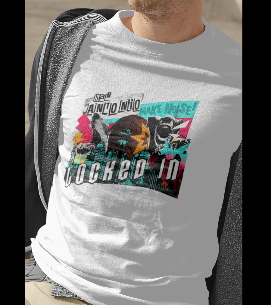 San Antonio Spurs Locked In Make Noise Basketball T-Shirt