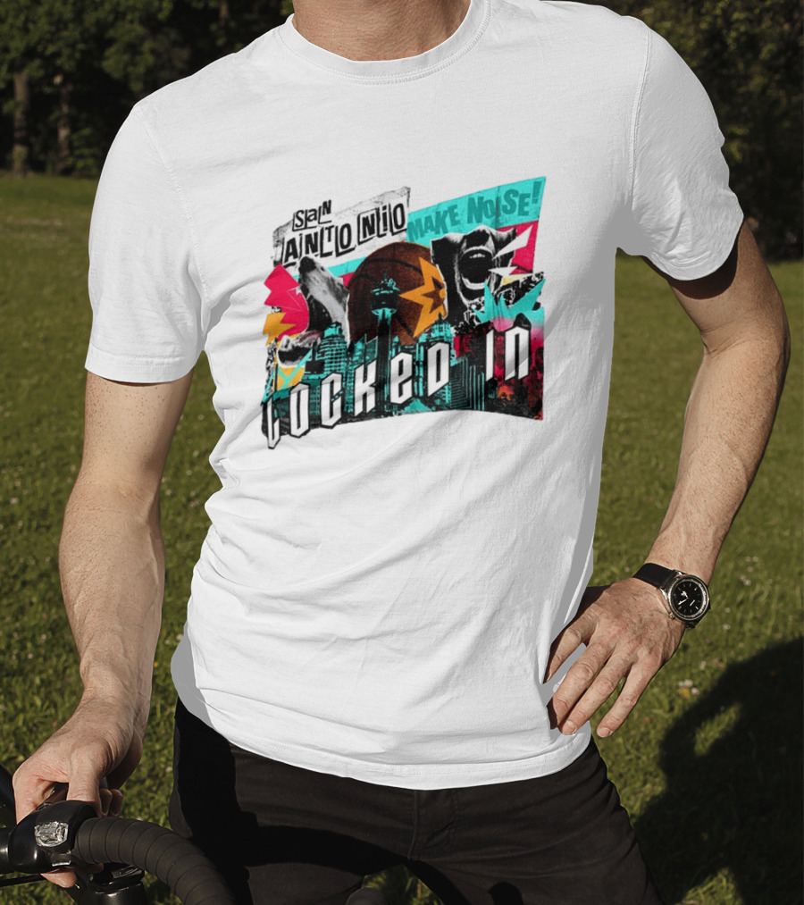 San Antonio Spurs Locked In Make Noise Basketball T-Shirt