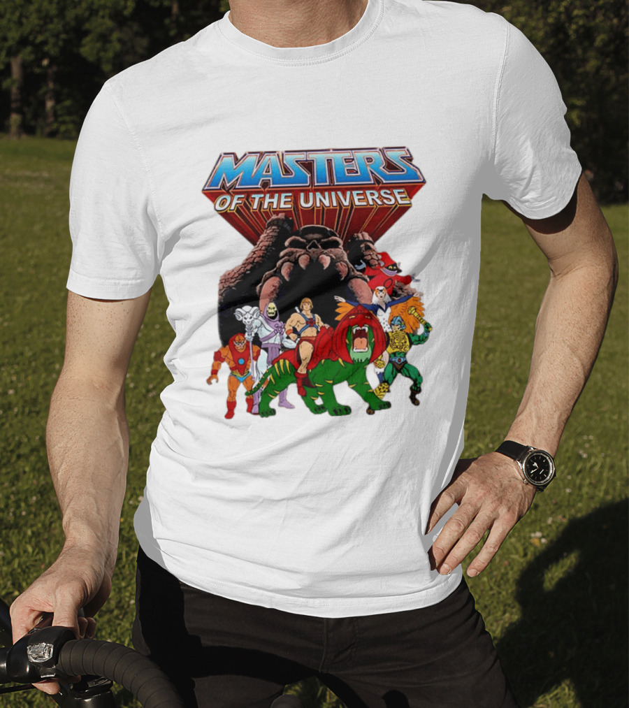 Masters Of The Universe He Man Skeletor Battle Cat Teela Beast Man Man At Arms Orko Animation Characters T-Shirt