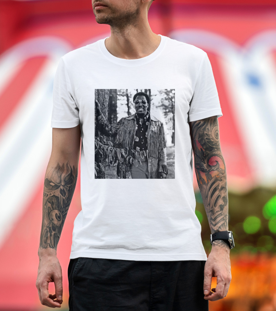 Clarence Carter Singer Fringe Jacket And Sunglasses Outdoors T-Shirt