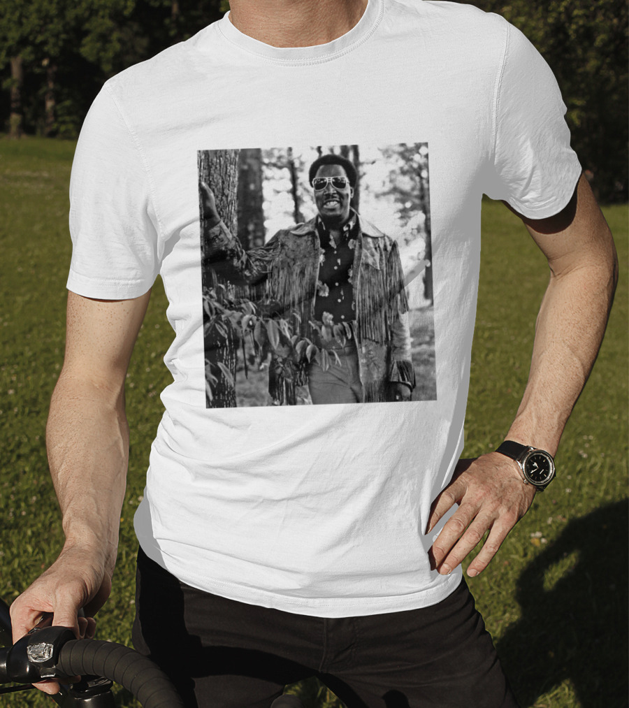Clarence Carter Singer Fringe Jacket And Sunglasses Outdoors T-Shirt