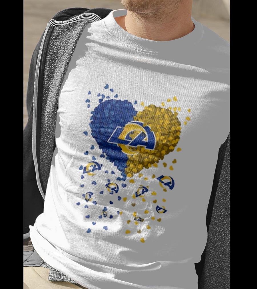 Los Angeles Rams Heart Logo 2026 Football Fanwear T-Shirt