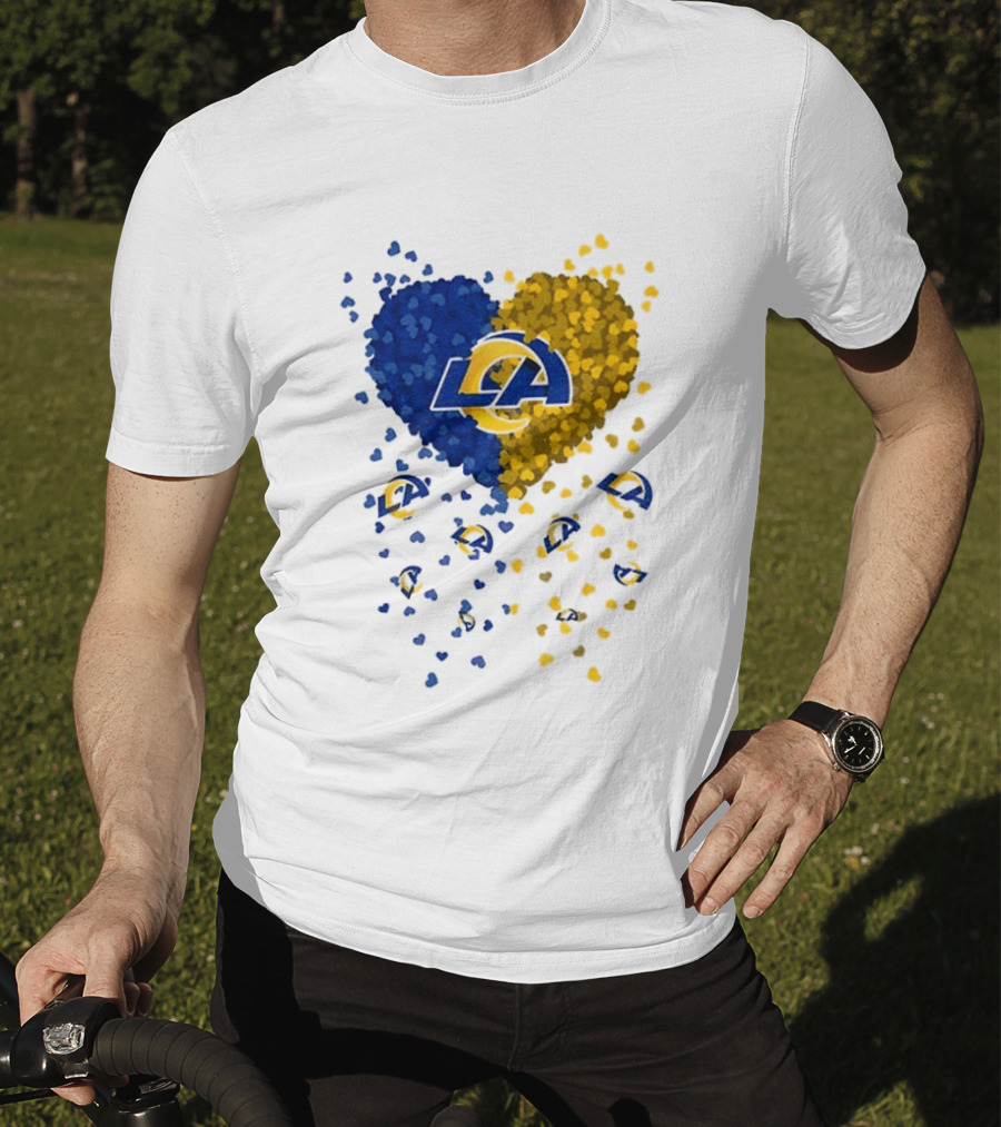 Los Angeles Rams Heart Logo 2026 Football Fanwear T-Shirt