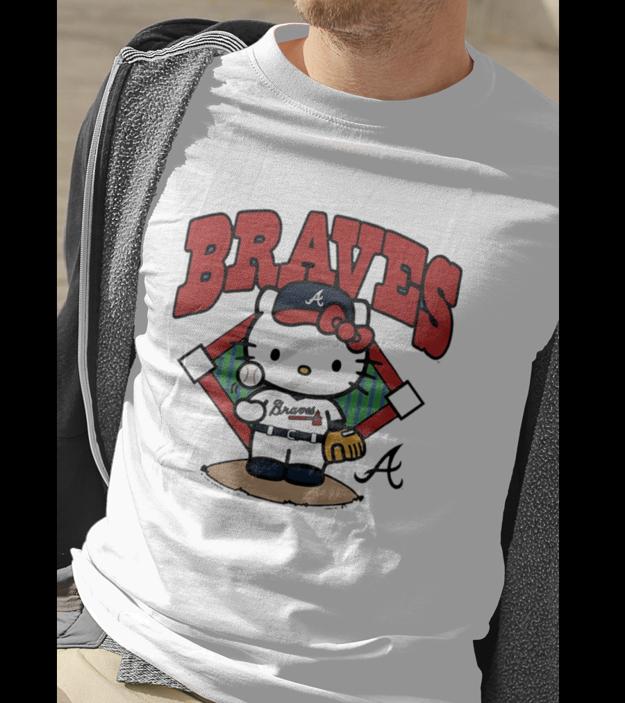 Hello Kitty Braves Baseball Collaboration With Atlanta Braves T-Shirt
