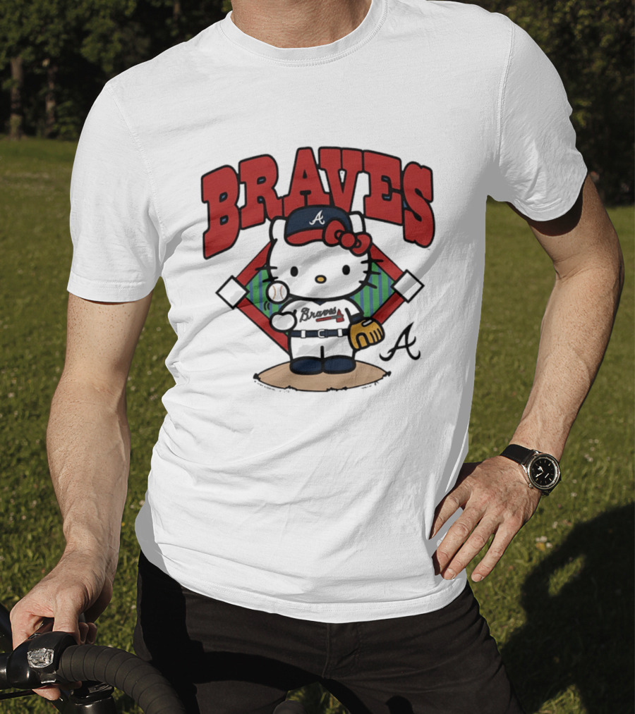Hello Kitty Braves Baseball Collaboration With Atlanta Braves T-Shirt