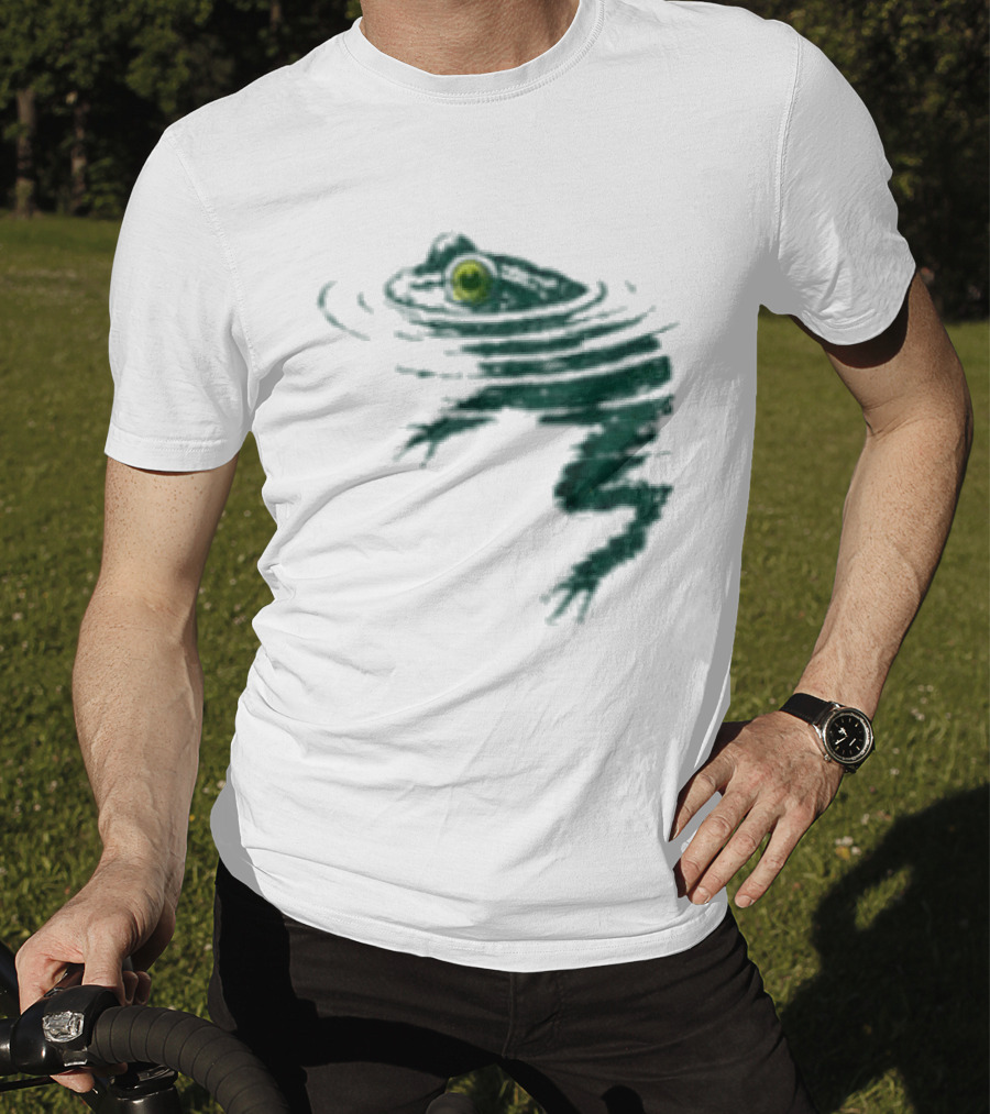 Frog Swimming Ripples In Water T-Shirt
