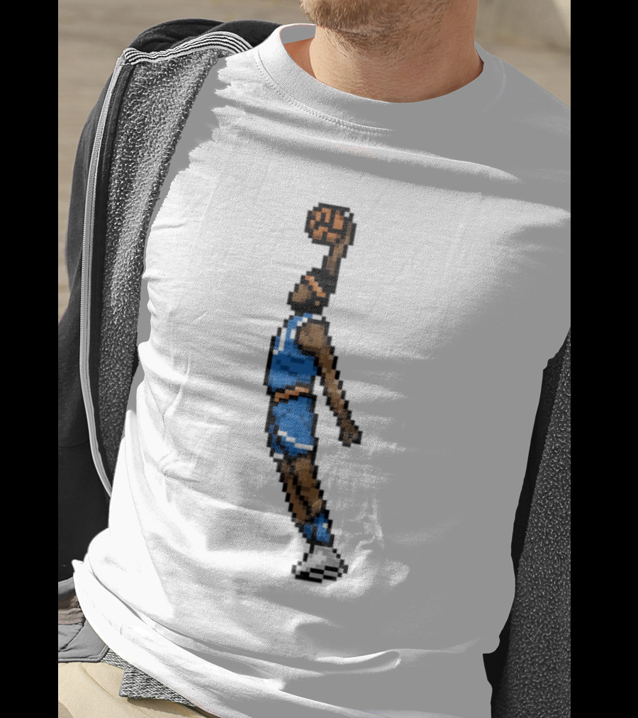 Mitchell Robinson Return Of The Mitch New York Knicks 8 Bit Retro Basketball Dunk T-Shirt