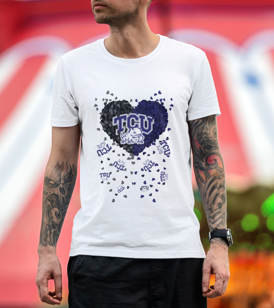 TCU Horned Frogs Heart Football 2026 T-Shirt