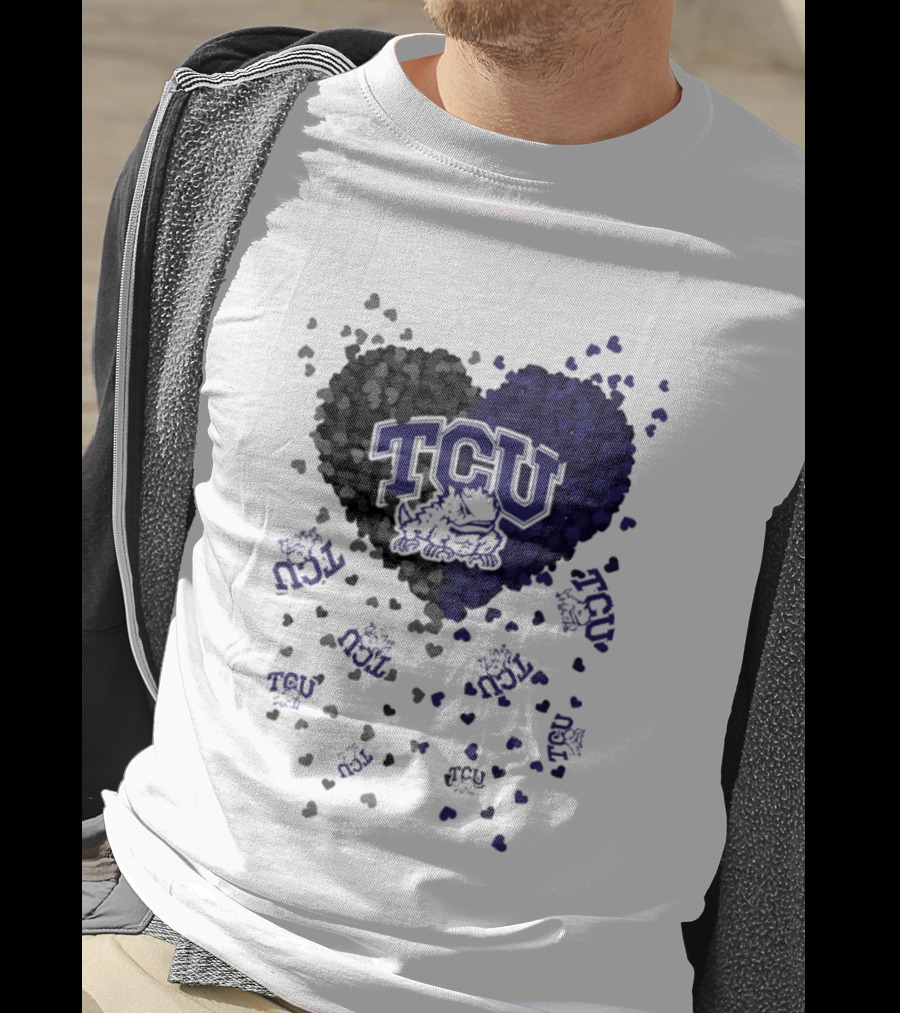 TCU Horned Frogs Heart Football 2026 T-Shirt