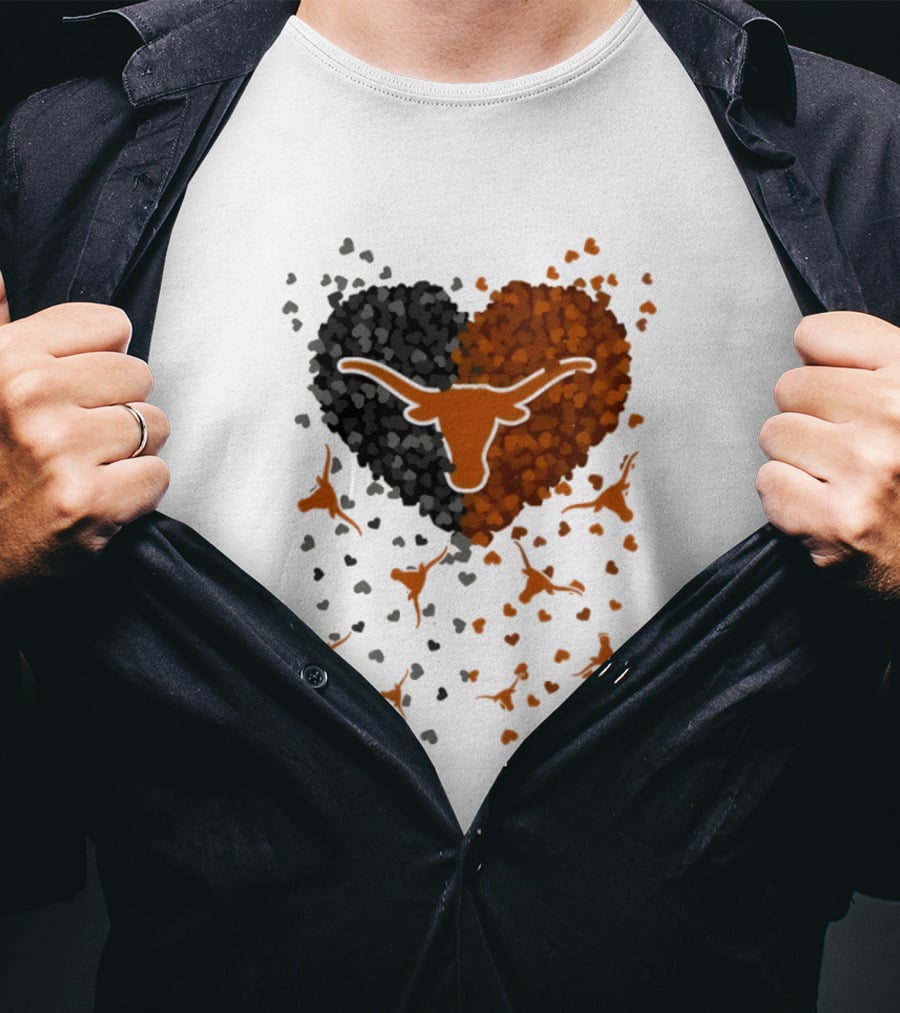 Heart Of Texas Longhorns Football 2026 Iconic Longhorn Logo Texas Pride T-Shirt