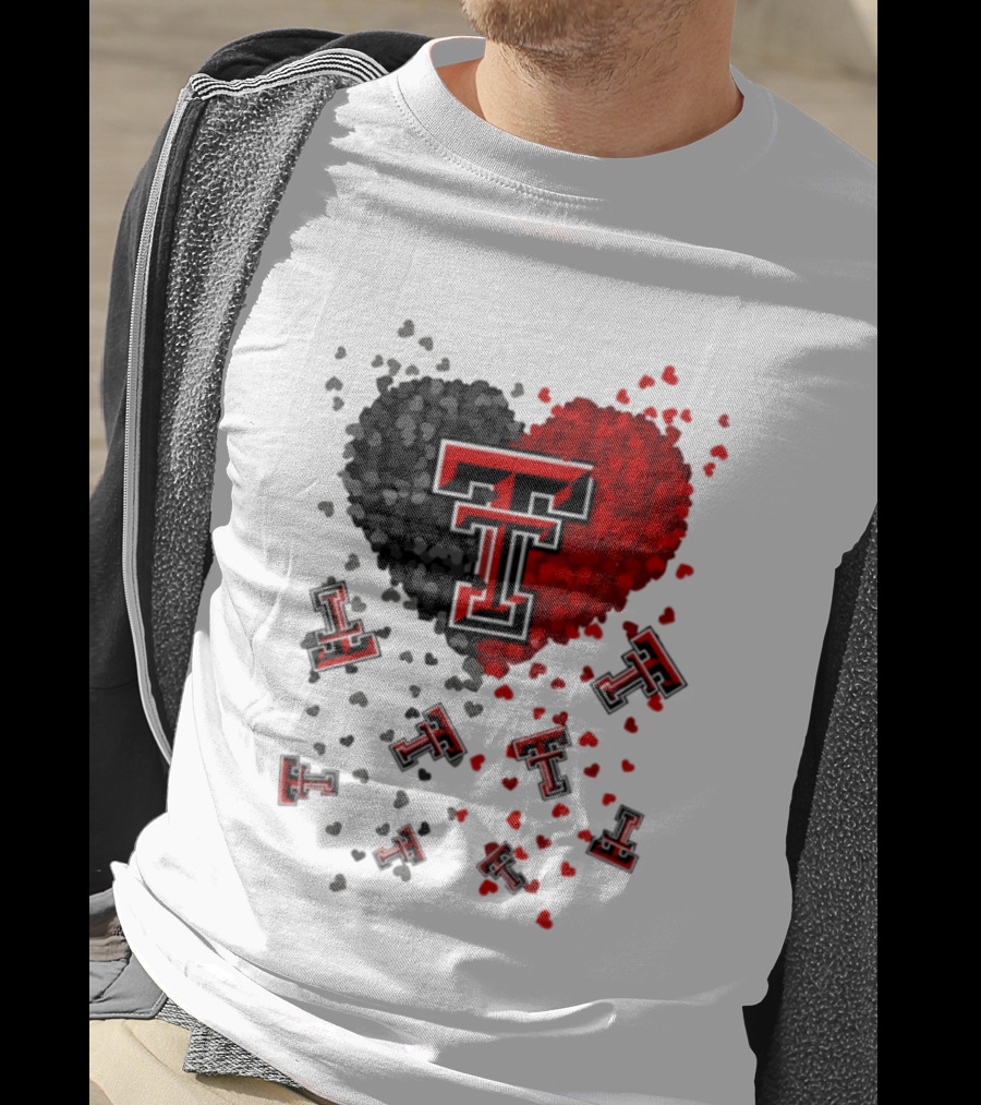 Texas Tech Red Raiders Heart 2026 Football Fan Gear T-Shirt
