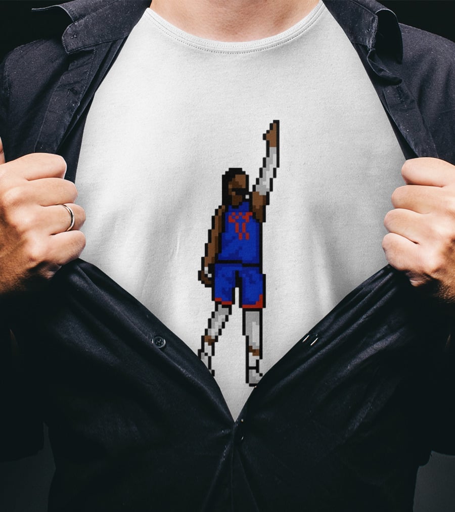 Jalen Brunson Clutch Pixel Art New York Knicks Basketball T-Shirt