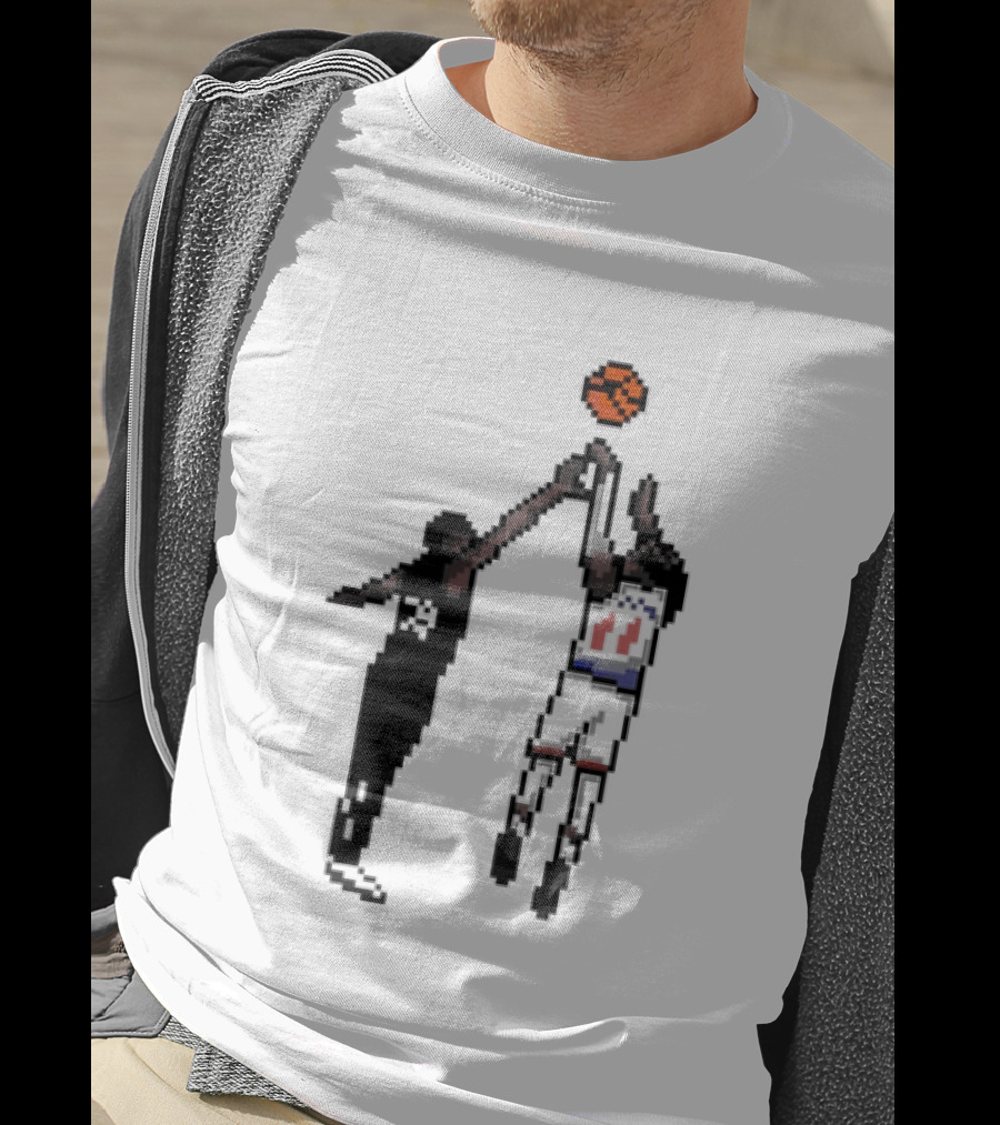 Jalen Brunson New York Knicks 8bit Basketball Action T-Shirt