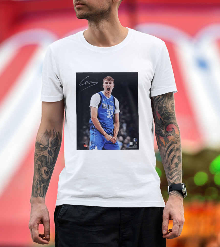 Cooper Flagg Dallas Mavericks Autographed Memorabilia NBA Collectible T-Shirt