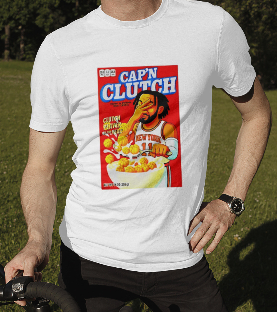 Cap'n Clutch New York Knicks Clutch Player Of The Year Cereal Box T-Shirt