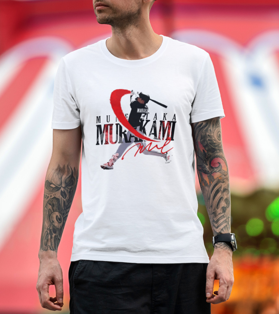 Munetaka Murakami Baseball Player Red Swing T-Shirt