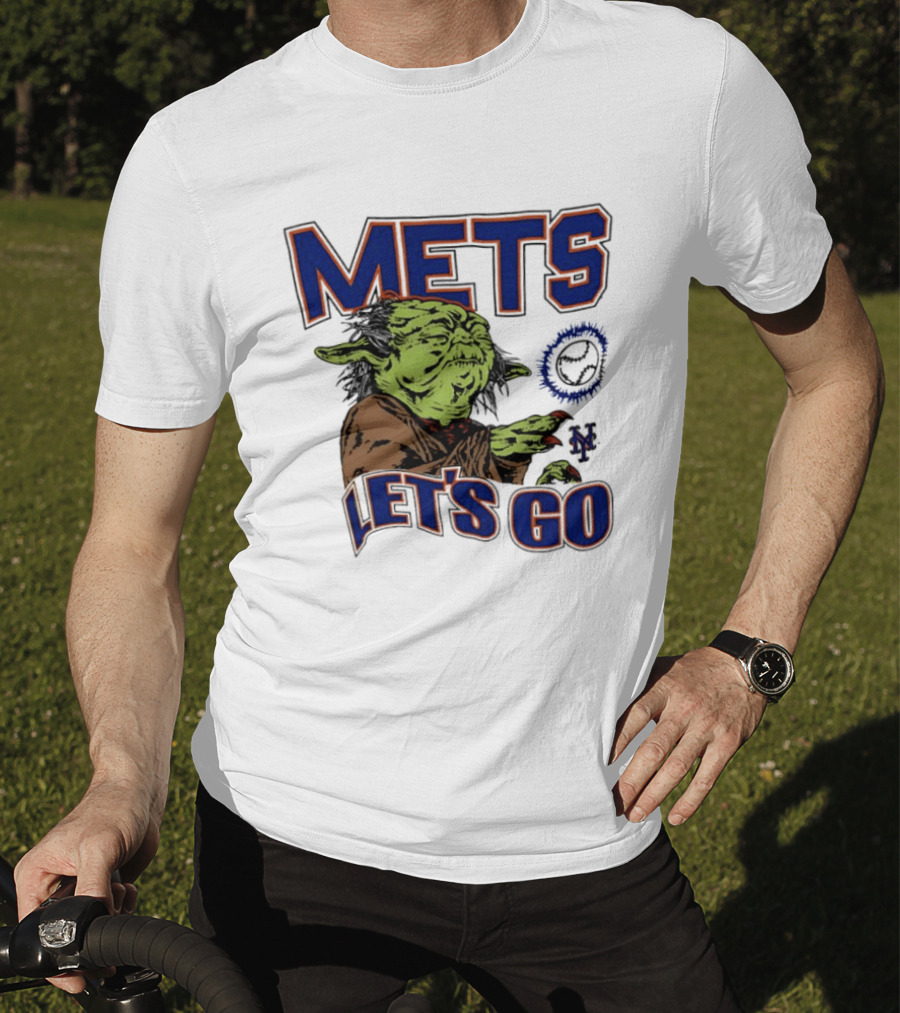 New York Mets Yoda Collaboration Let's Go Star Wars MLB T-Shirt