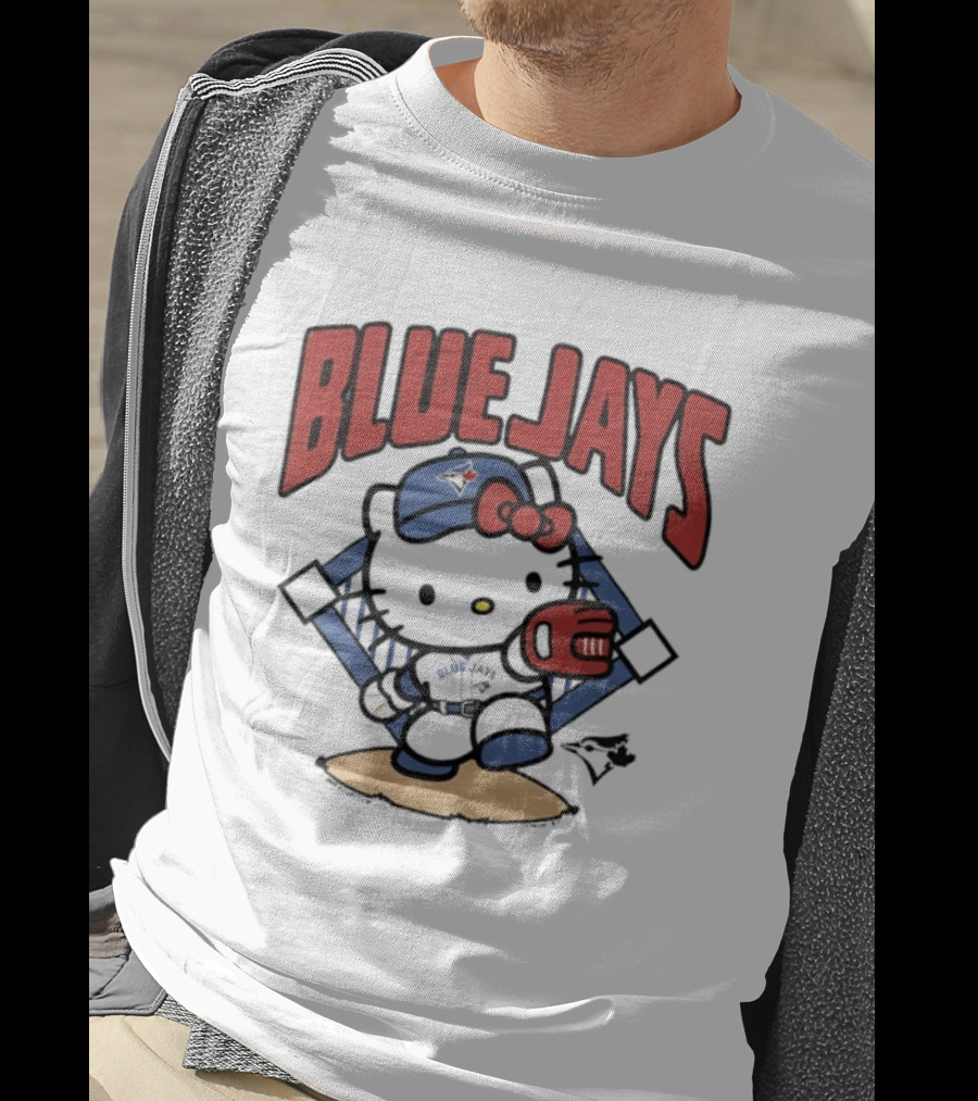 Toronto Blue Jays Hello Kitty Baseball Collaboration MLB T-Shirt