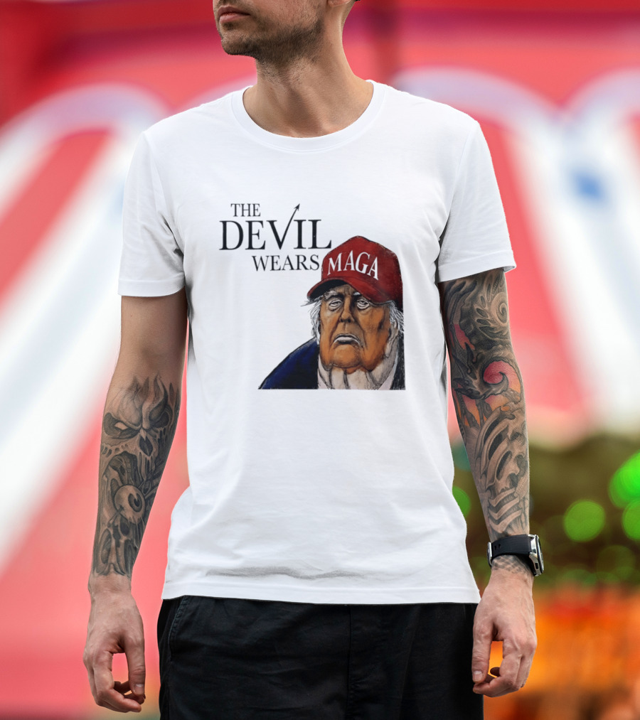 The Devil Wears MAGA Cap Trump T-Shirt