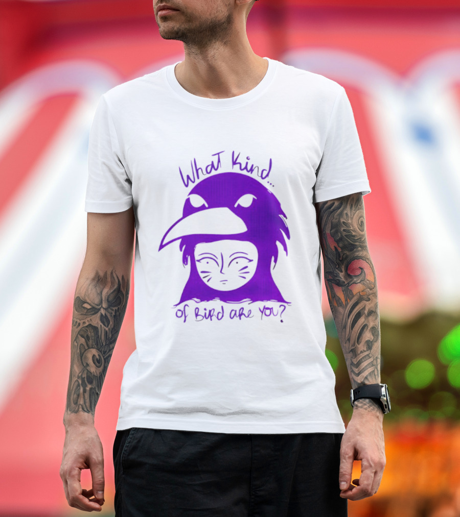 Moonrise Kingdom What Kind Of Bird Are You Purple Drawing T-Shirt