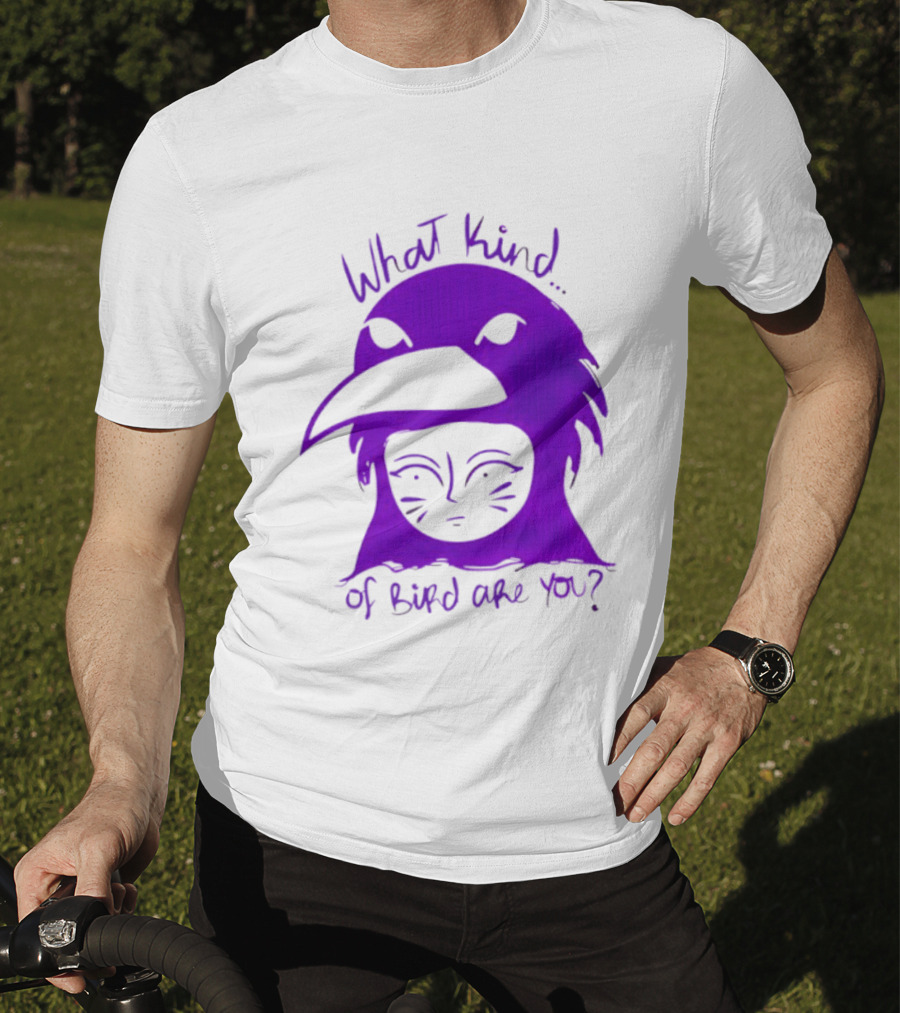 Moonrise Kingdom What Kind Of Bird Are You Purple Drawing T-Shirt