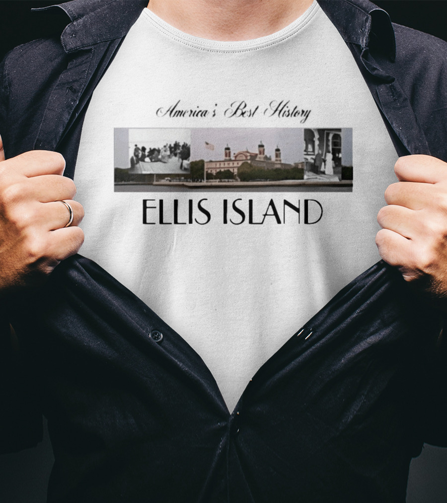 America's Best History Ellis Island Iconic Landmark Photos T-Shirt