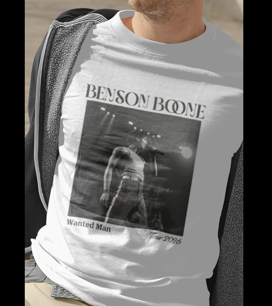 Benson Boone Wanted Man Concert 2026 Tour Performance T-Shirt