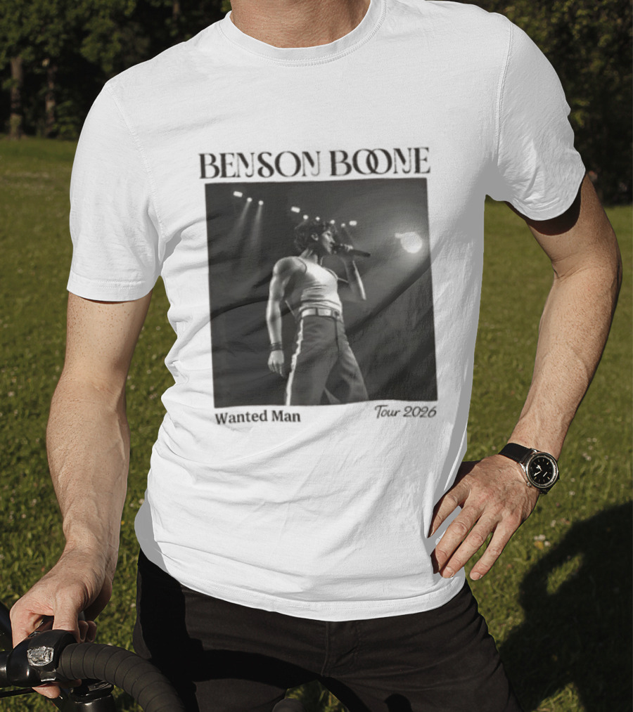Benson Boone Wanted Man Concert 2026 Tour Performance T-Shirt