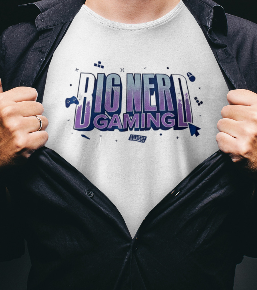 Big Nerd Gaming Console Controller Geek Fanatics T-Shirt