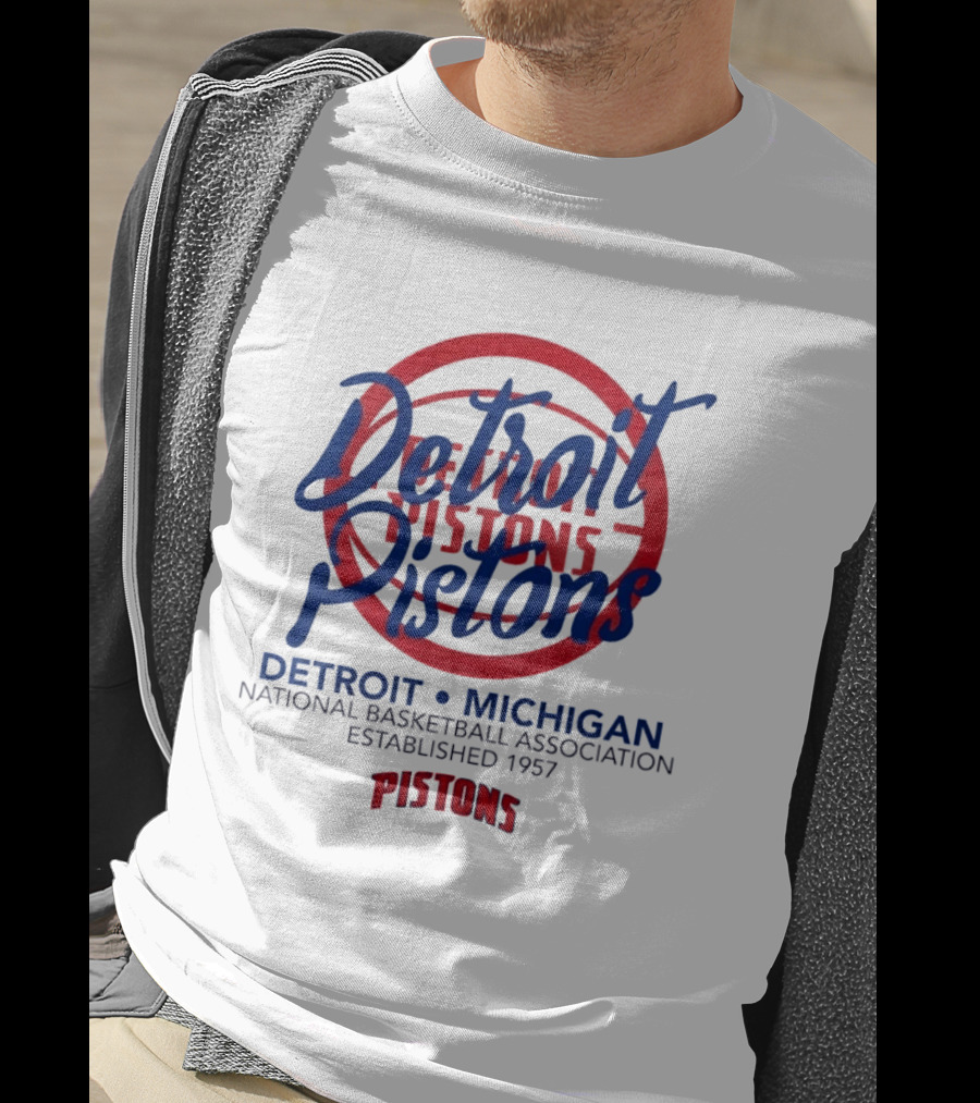Detroit Pistons Michigan NBA Established 1957 National Basketball Association T-Shirt