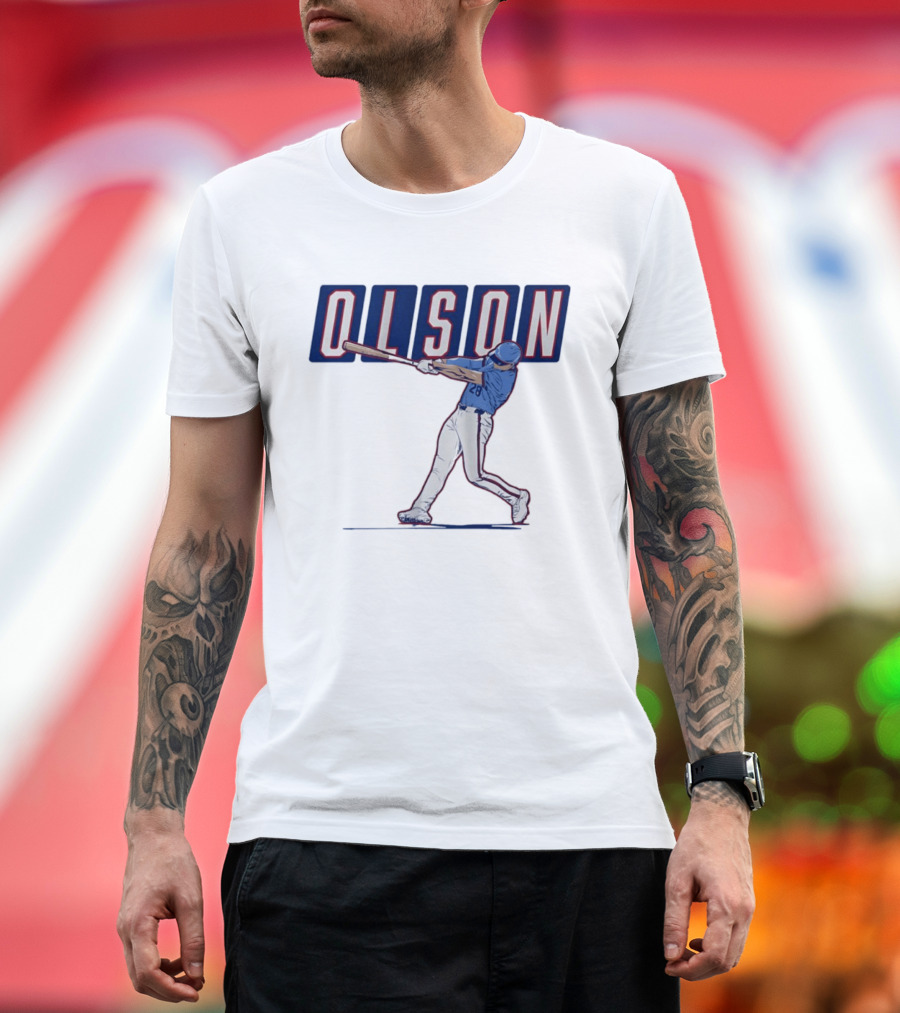 Olson 28 ATL Slugger Swing For Atlanta Braves Baseball Fans T-Shirt