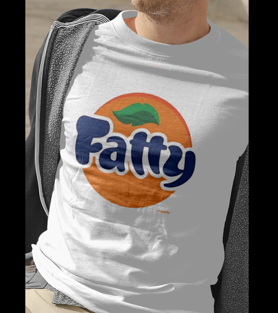 Fatty Fanta Bold Text Orange Circle T-Shirt